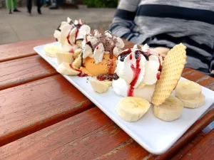 Eiscafe im alten Bahnhof