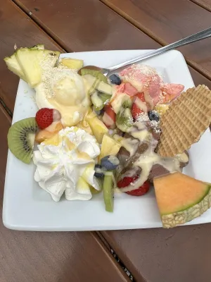 Eiscafe im alten Bahnhof