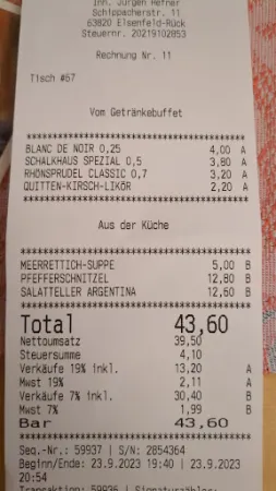 Bild von Schalkhaus, Jürgen u. Marion Hefner Weinlokal