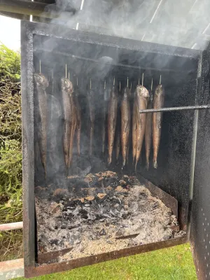 Kolbitsch Seecafe... Frische Räucherforellen. Mit dem Rad, zu Fuß oder Boot erreichbar.