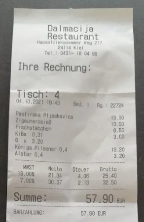 Bild von Restaurant Dalmacija