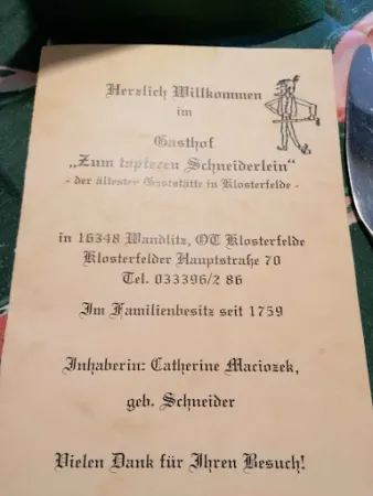Bild von Gasthof "Zum tapferen Schneiderlein"