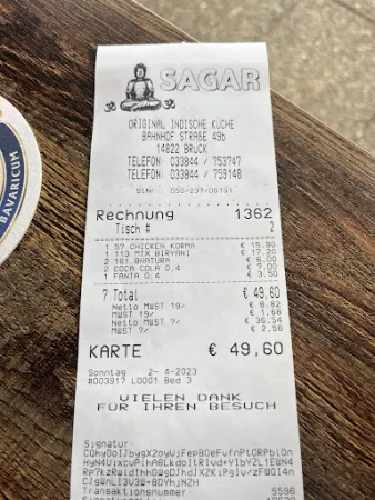 Bild von Sagar indisches Restaurant Brück