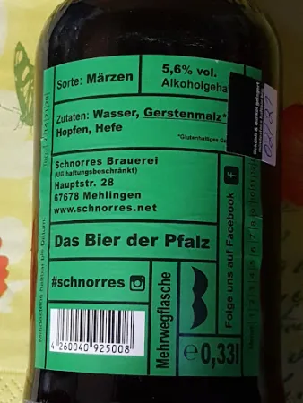 Bild von Schnorres -Das Bier der Pfalz-