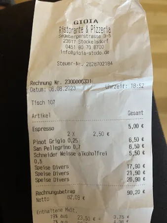 Bild von Gioia Ristorante Pizzeria