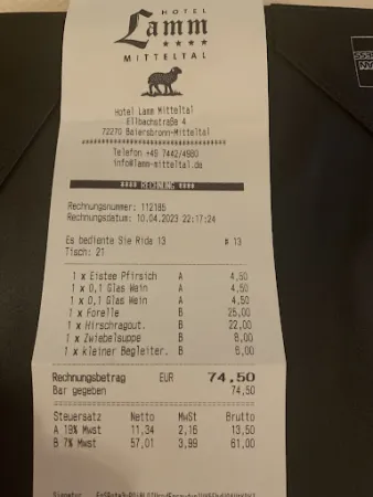 Bild von Restaurant Hotel Lamm