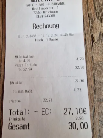 Bild von mattini's BAR • RISTORANTE