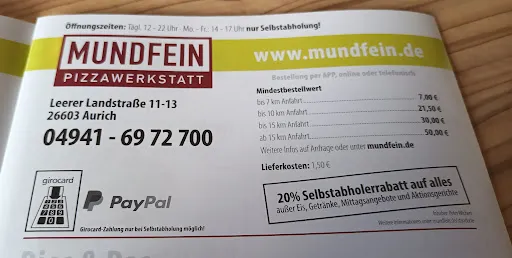 Bild von MUNDFEIN Pizzawerkstatt Aurich