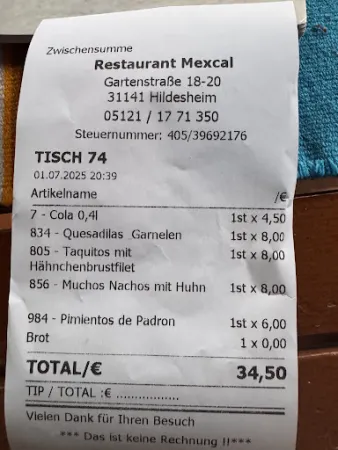 Bild von Mexcal Restaurant