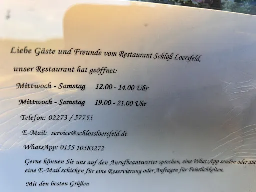 Bild von Schloss Loersfeld Restaurant GmbH