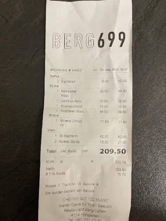 Bild von Restaurant Bergmatten / Berg 699